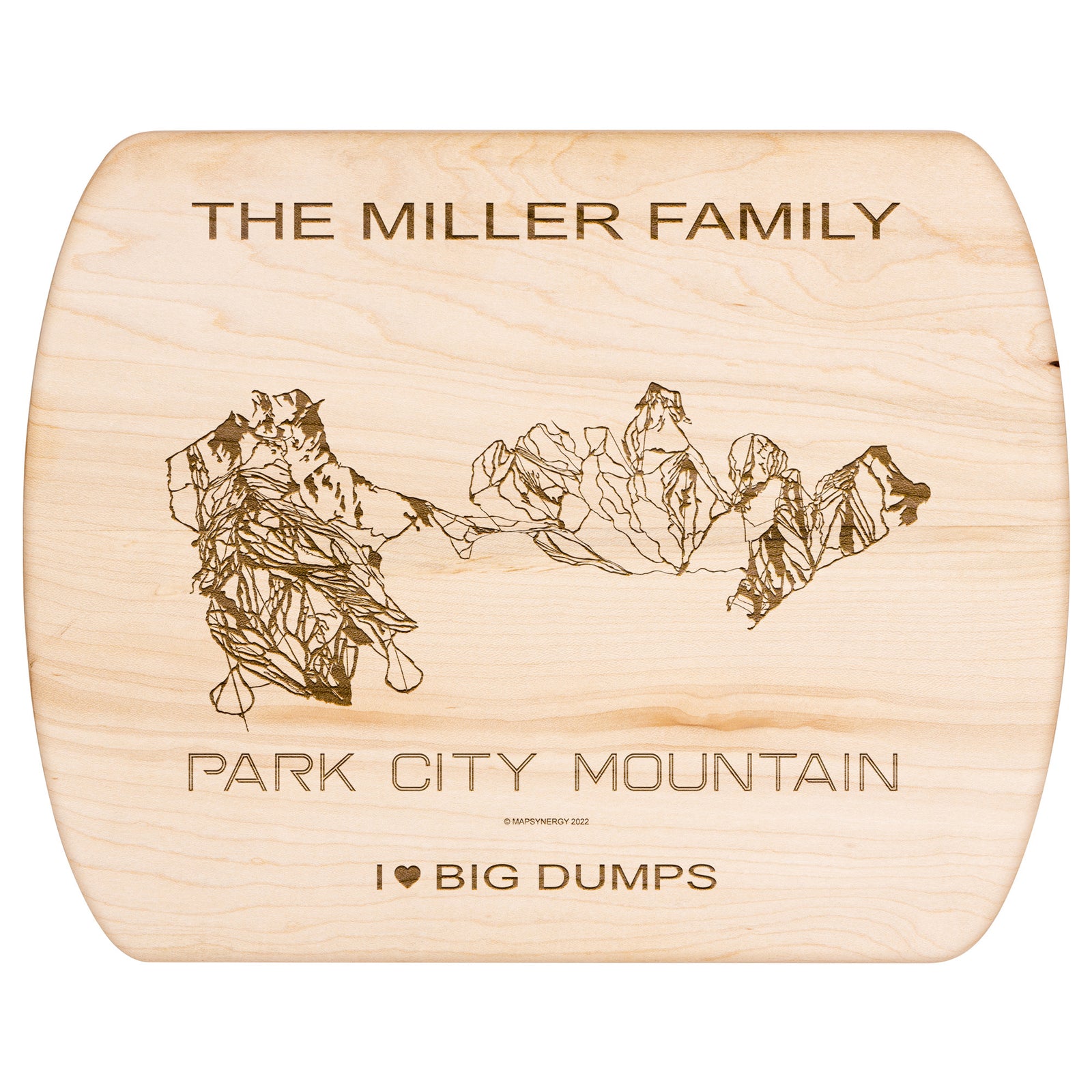 PERSONALIZED Park City Mountain ,Utah SKI TRAIL MAP CUTTING BOARD