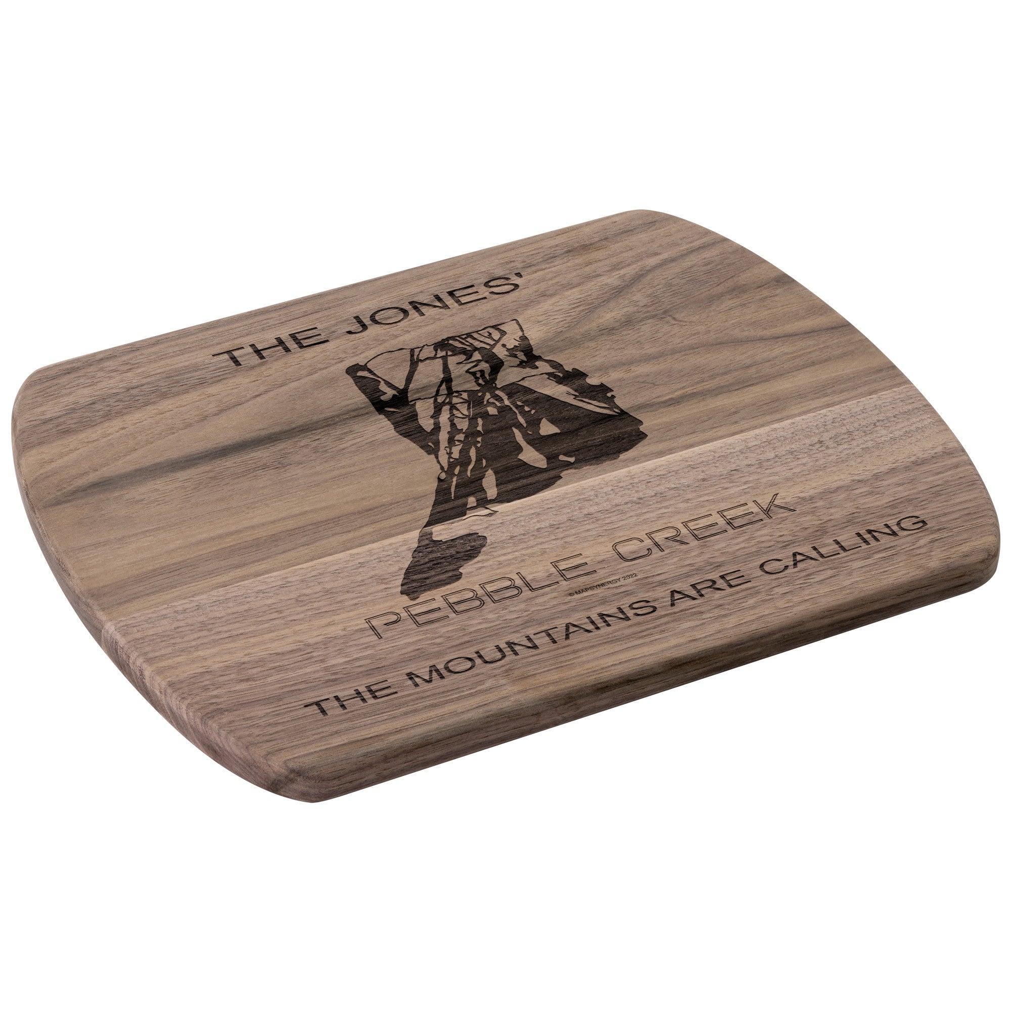 PERSONALIZED Pebble Creek, Idaho SKI TRAIL MAP CUTTING BOARD