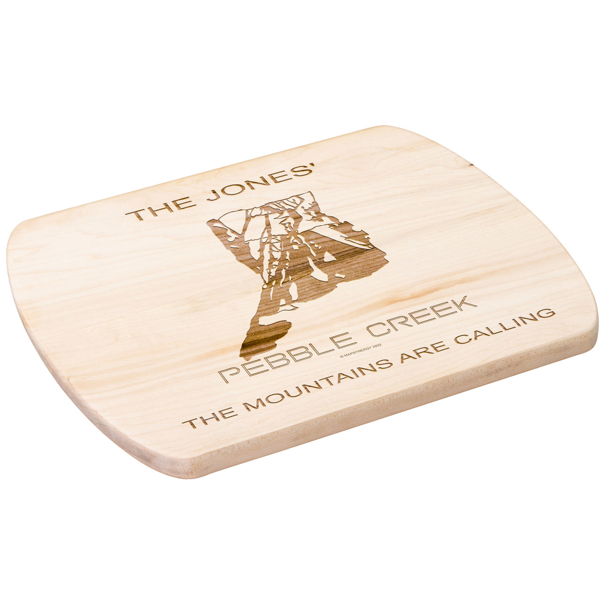 PERSONALIZED Pebble Creek, Idaho SKI TRAIL MAP CUTTING BOARD