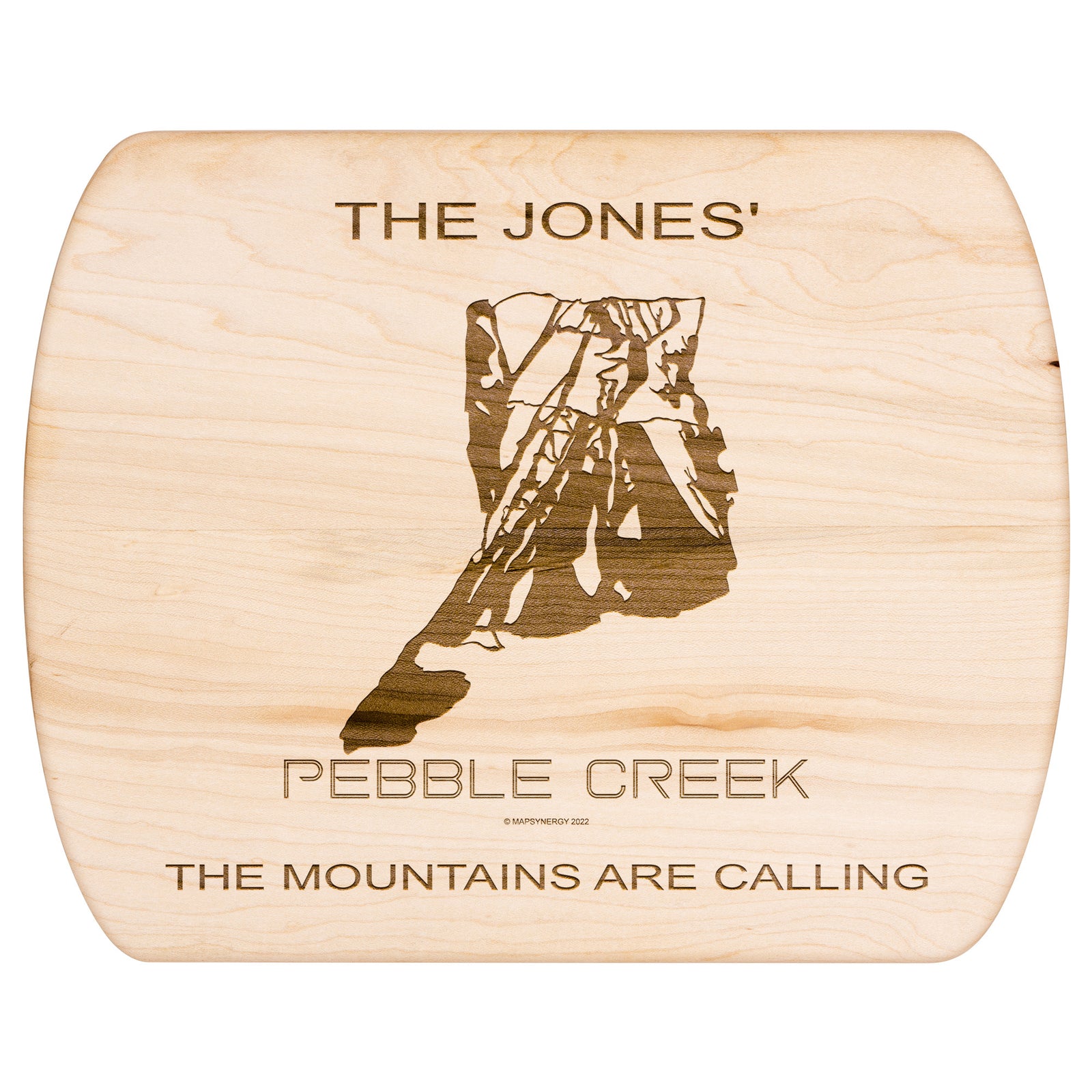 PERSONALIZED Pebble Creek, Idaho SKI TRAIL MAP CUTTING BOARD