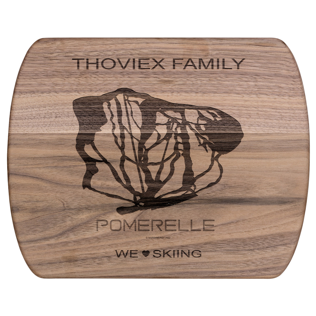PERSONALIZED Pomerelle, Idaho SKI TRAIL MAP CUTTING BOARD