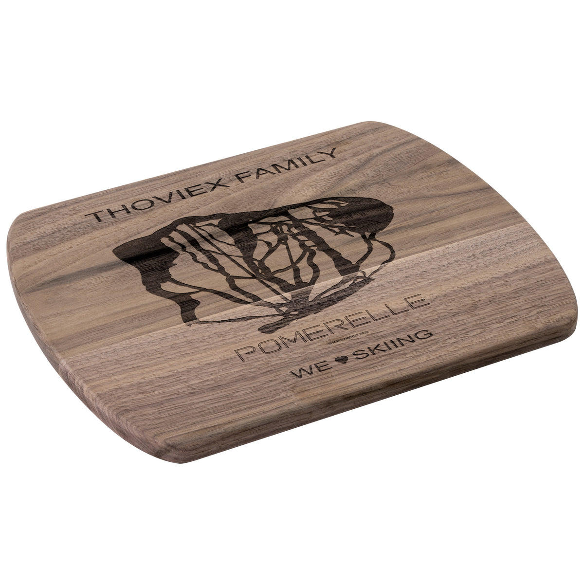 PERSONALIZED Pomerelle, Idaho SKI TRAIL MAP CUTTING BOARD