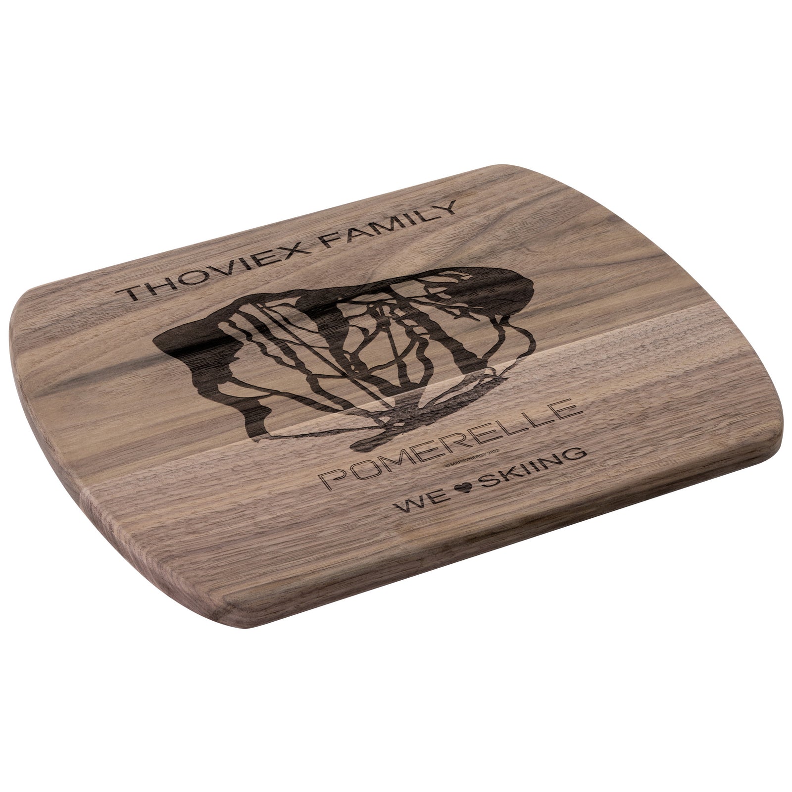 PERSONALIZED Pomerelle, Idaho SKI TRAIL MAP CUTTING BOARD