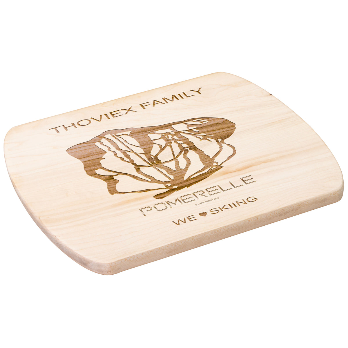 PERSONALIZED Pomerelle, Idaho SKI TRAIL MAP CUTTING BOARD