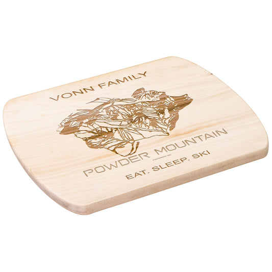 PERSONALIZED Powder Mountain ,Utah SKI TRAIL MAP CUTTING BOARD