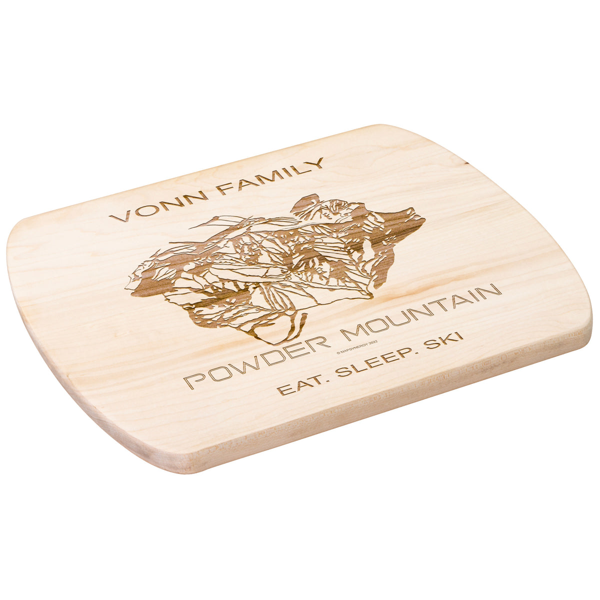 PERSONALIZED Powder Mountain ,Utah SKI TRAIL MAP CUTTING BOARD