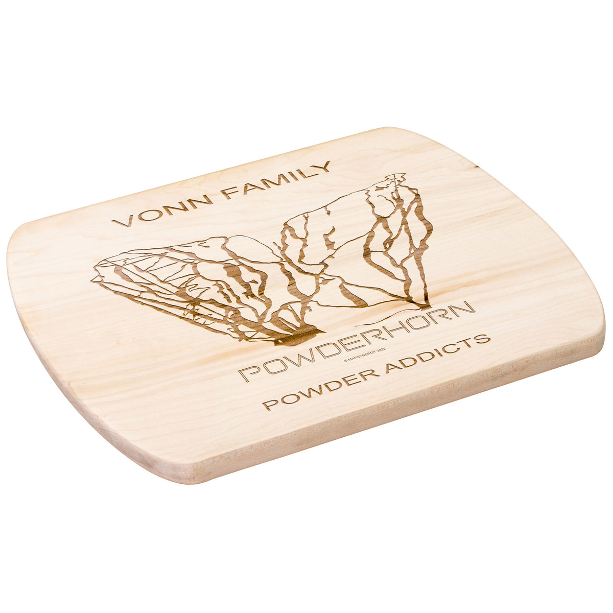 PERSONALIZED Powderhorn ,Colorado SKI TRAIL MAP CUTTING BOARD