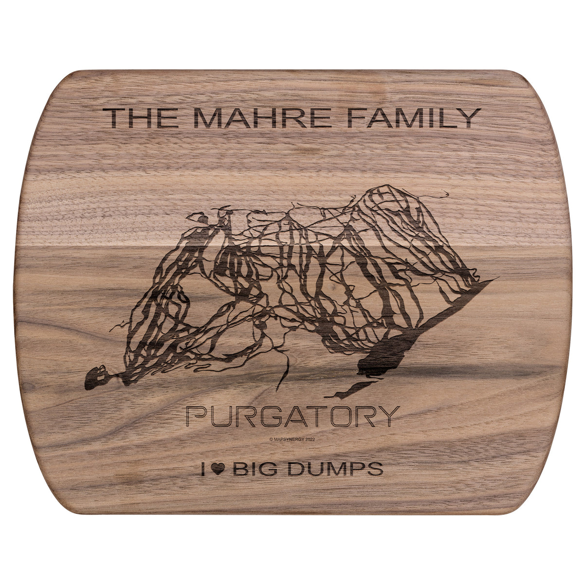 PERSONALIZED Purgatory ,Colorado SKI TRAIL MAP CUTTING BOARD