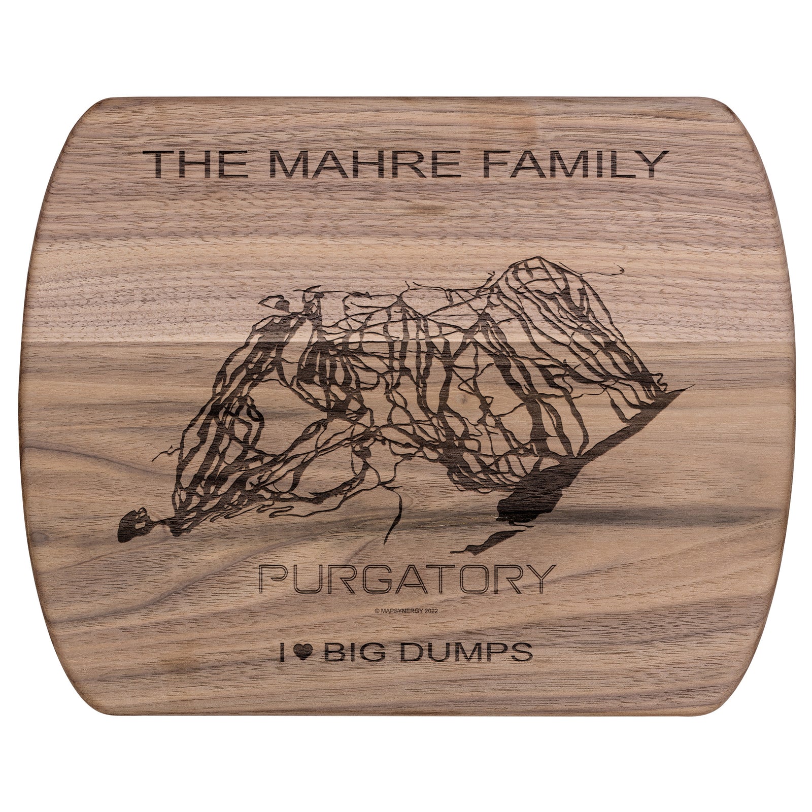 PERSONALIZED Purgatory ,Colorado SKI TRAIL MAP CUTTING BOARD