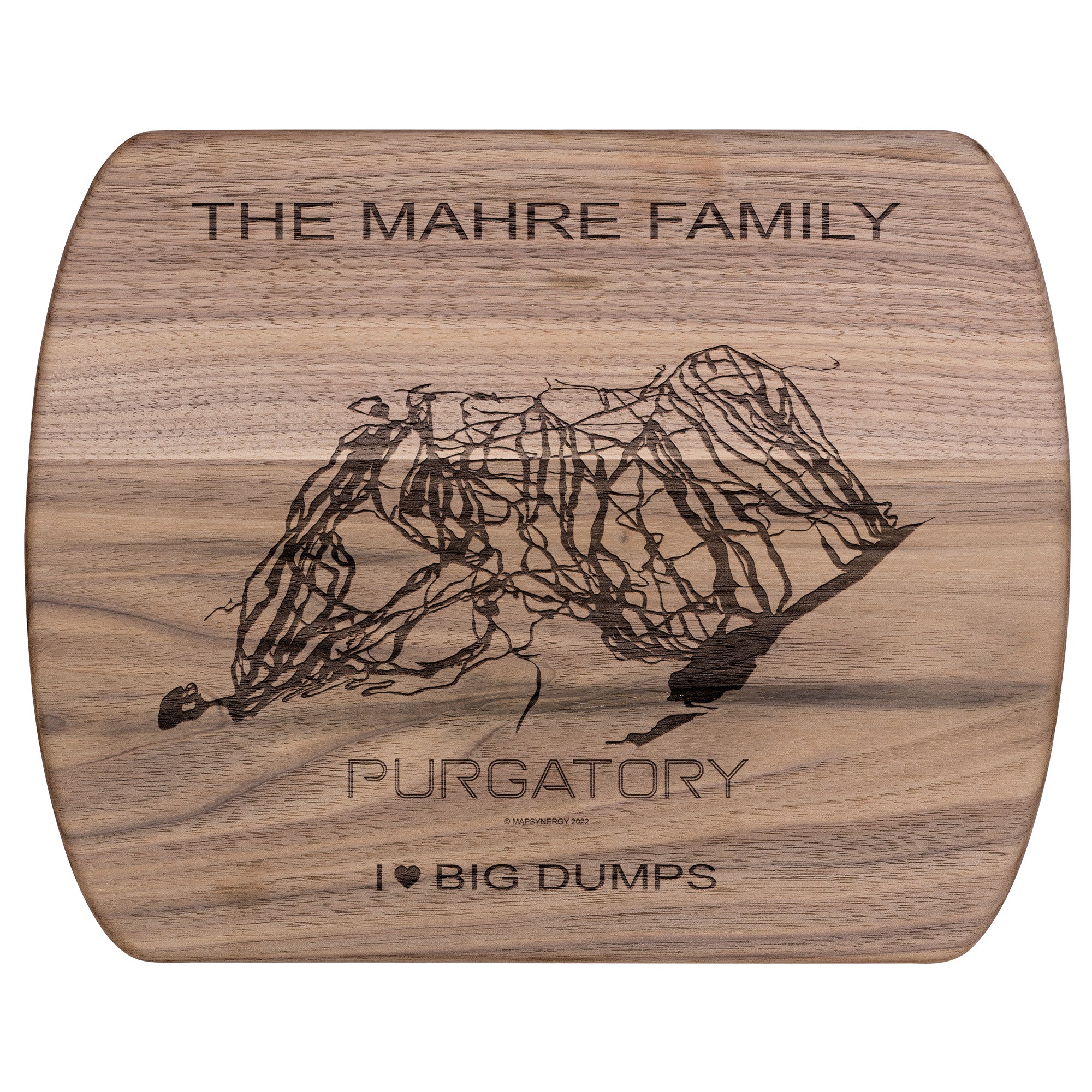 PERSONALIZED Purgatory ,Colorado SKI TRAIL MAP CUTTING BOARD