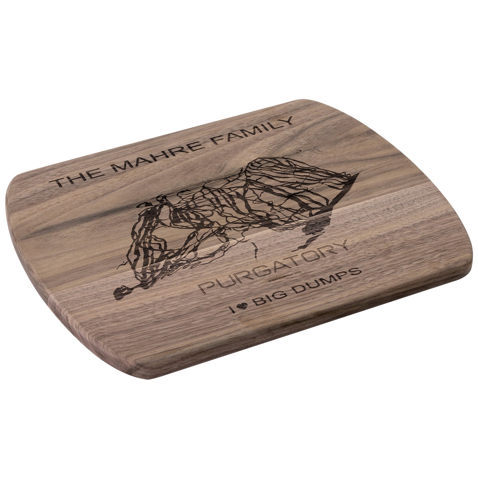 PERSONALIZED Purgatory ,Colorado SKI TRAIL MAP CUTTING BOARD