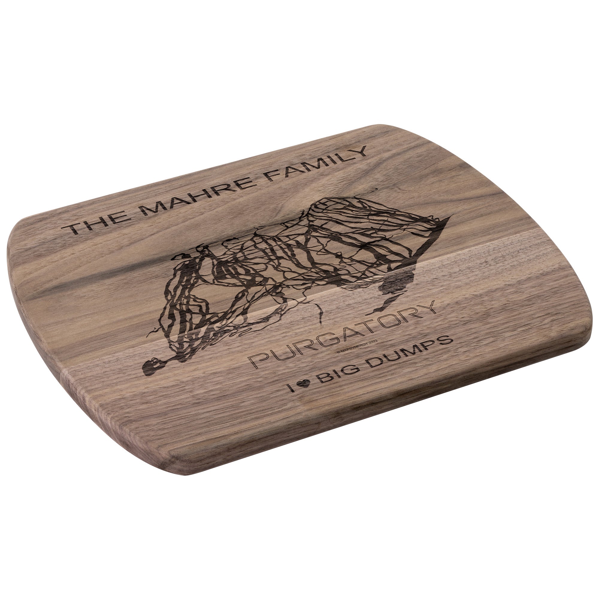 PERSONALIZED Purgatory ,Colorado SKI TRAIL MAP CUTTING BOARD