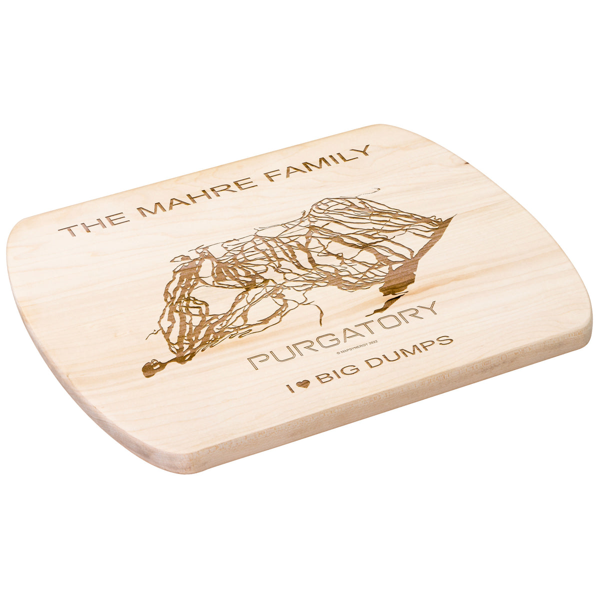 PERSONALIZED Purgatory ,Colorado SKI TRAIL MAP CUTTING BOARD