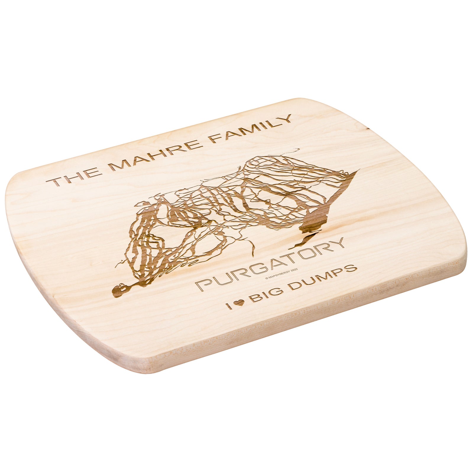 PERSONALIZED Purgatory ,Colorado SKI TRAIL MAP CUTTING BOARD