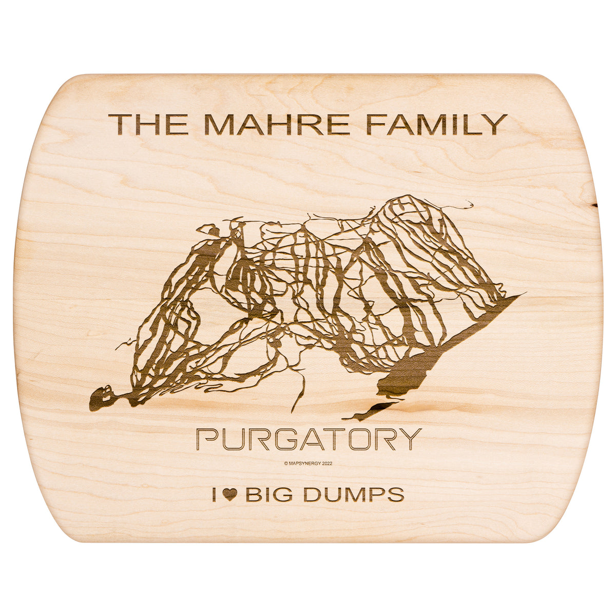 PERSONALIZED Purgatory ,Colorado SKI TRAIL MAP CUTTING BOARD