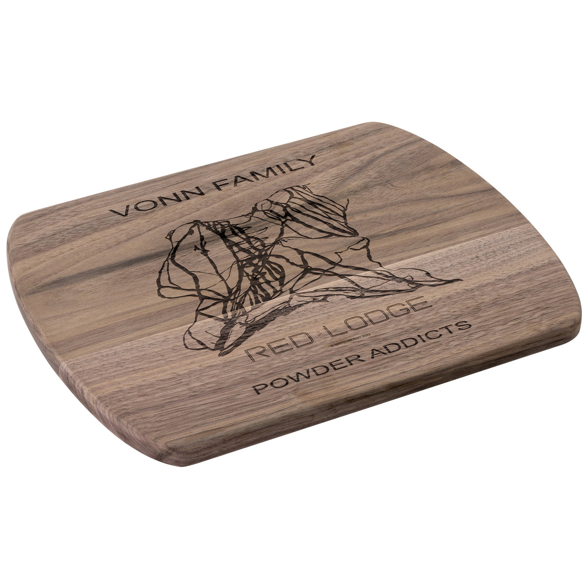 PERSONALIZED Red Lodge , Montana SKI TRAIL MAP CUTTING BOARD