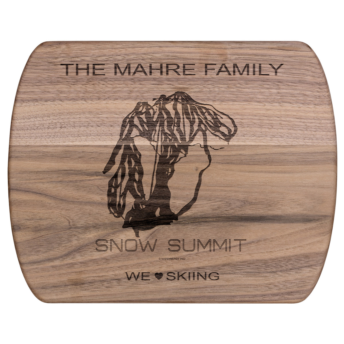PERSONALIZED SNOW SUMMIT, CALIFORNIA SKI TRAIL MAP CUTTING BOARD