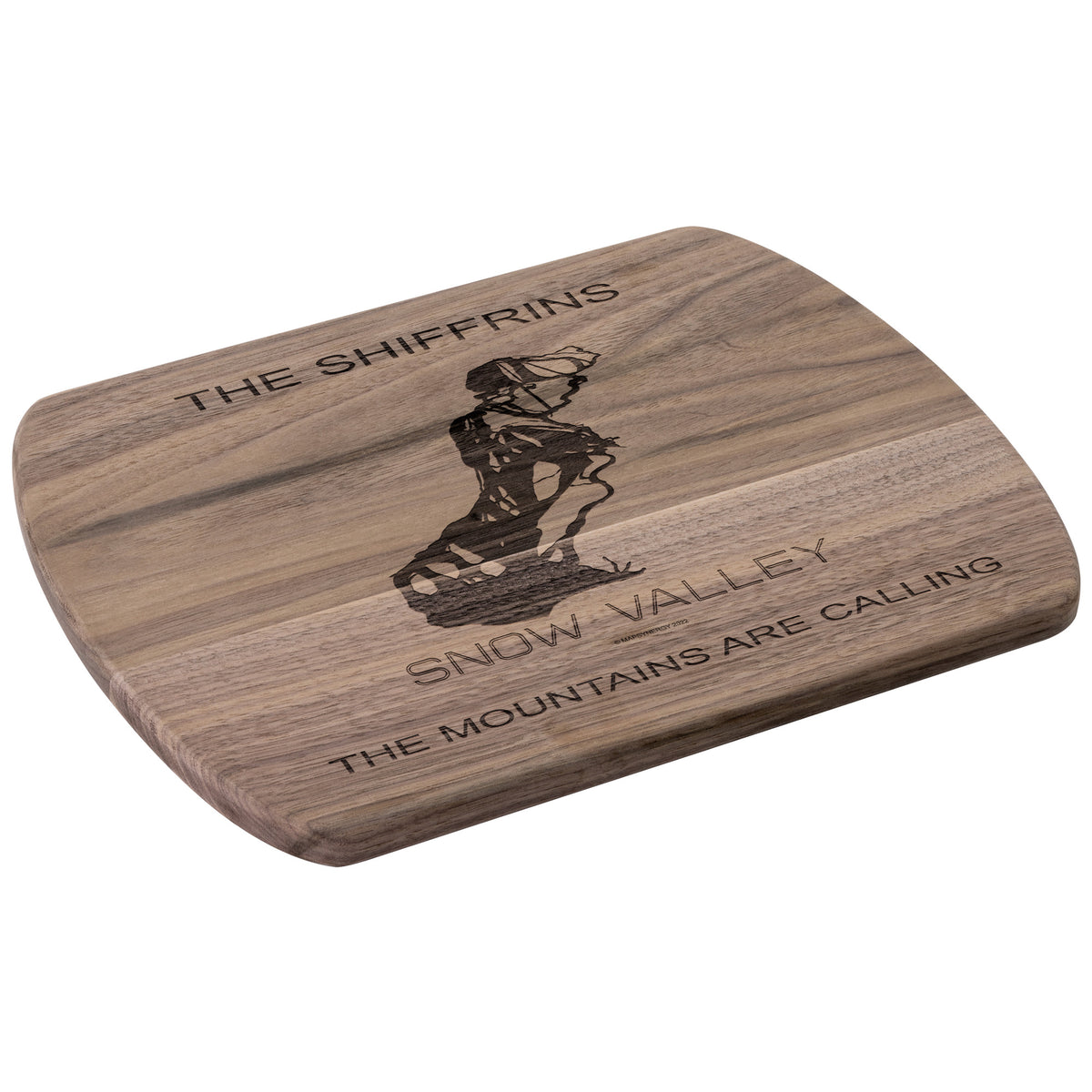 PERSONALIZED SNOW VALLEY, CALIFORNIA SKI TRAIL MAP CUTTING BOARD