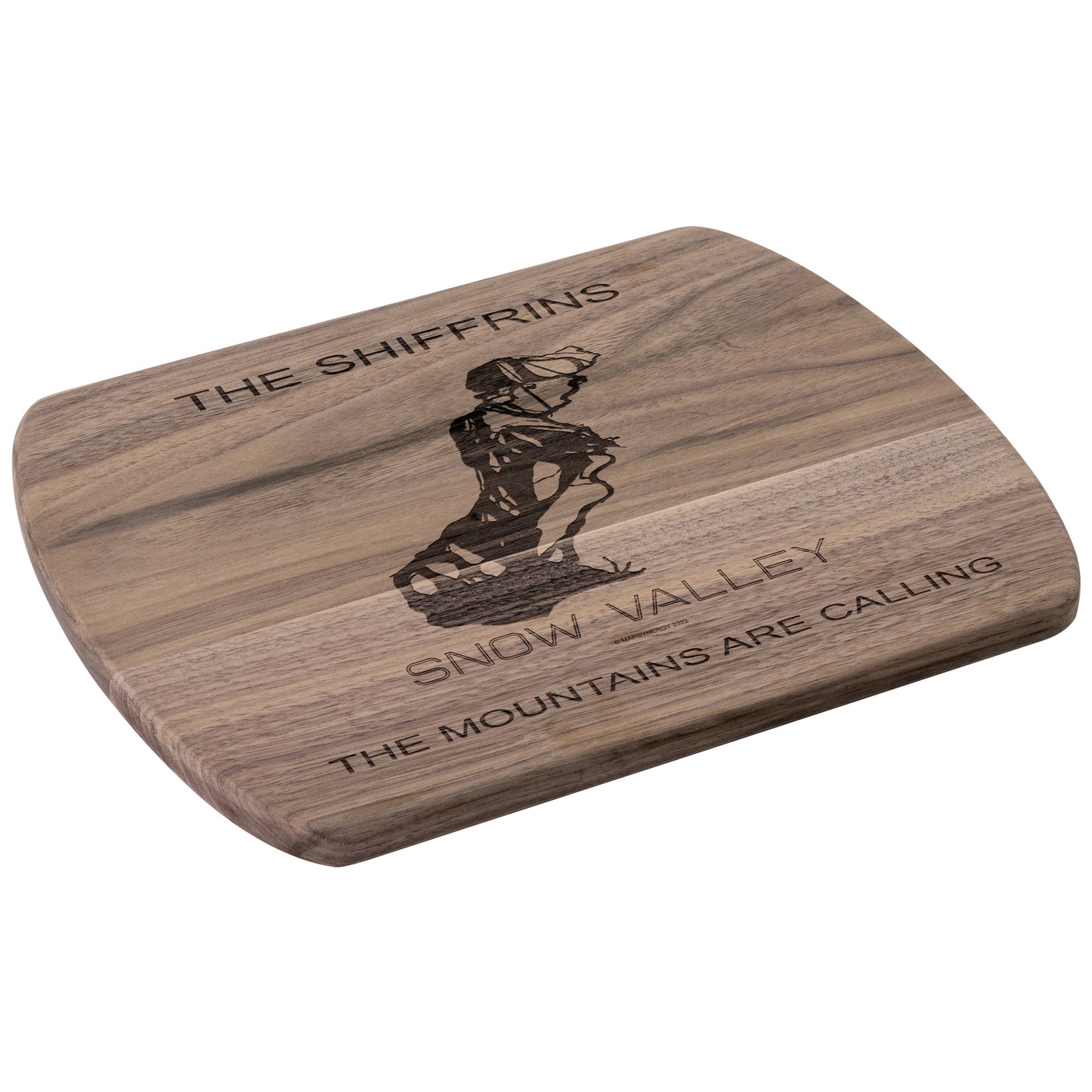 PERSONALIZED SNOW VALLEY, CALIFORNIA SKI TRAIL MAP CUTTING BOARD