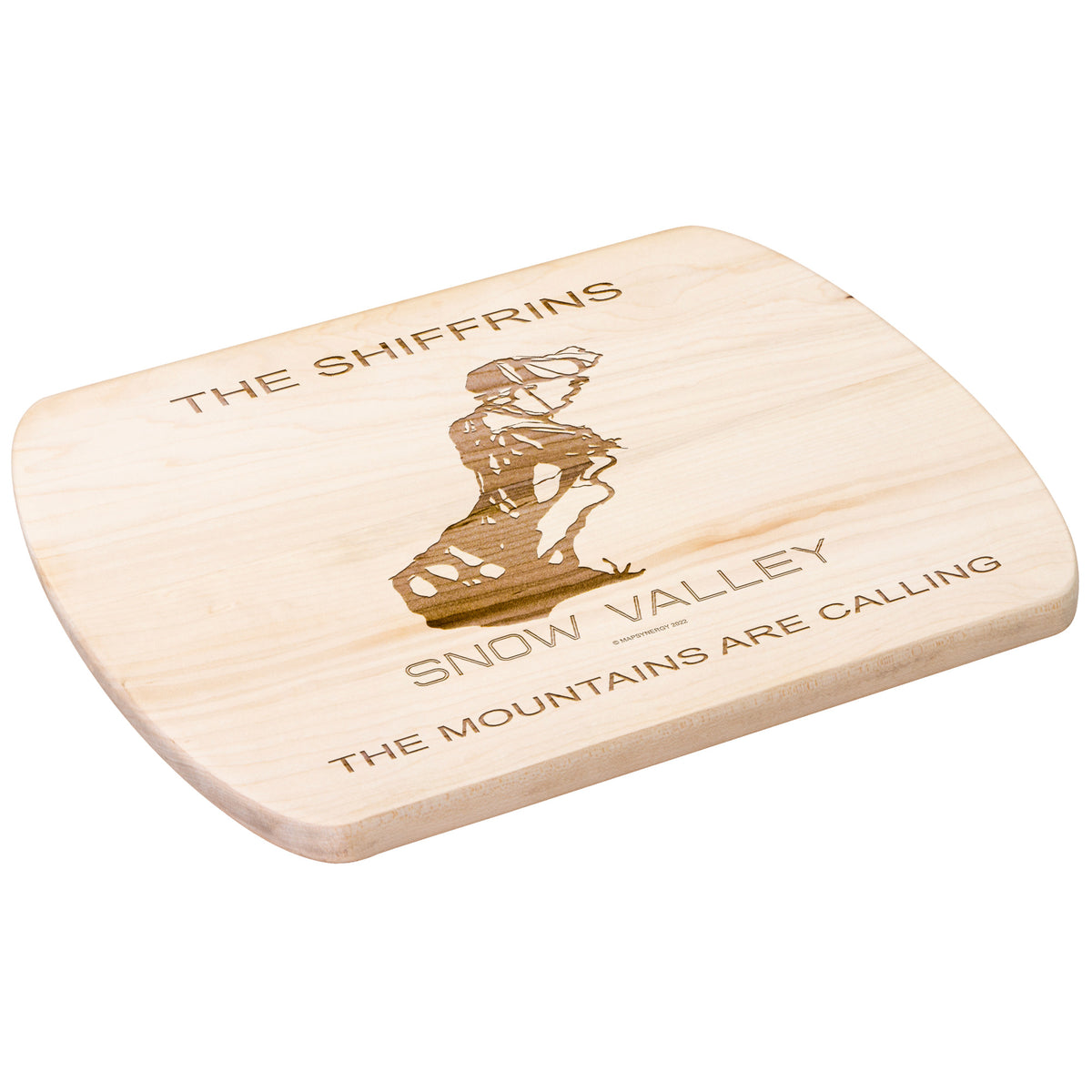 PERSONALIZED SNOW VALLEY, CALIFORNIA SKI TRAIL MAP CUTTING BOARD