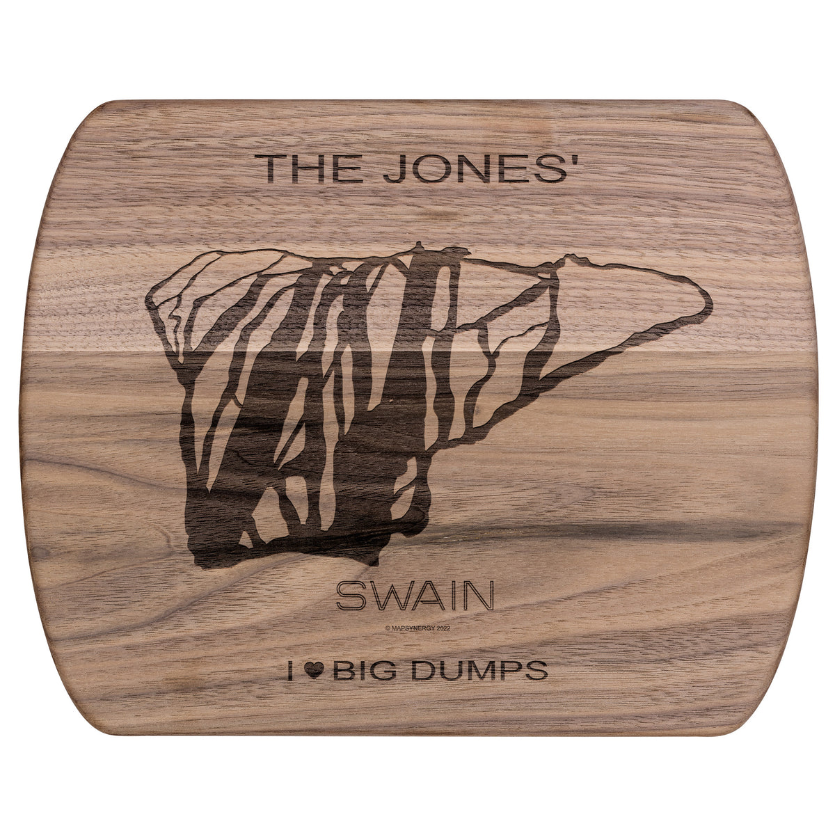 PERSONALIZED SWAIN, NEW YORK SKI TRAIL MAP CUTTING BOARD