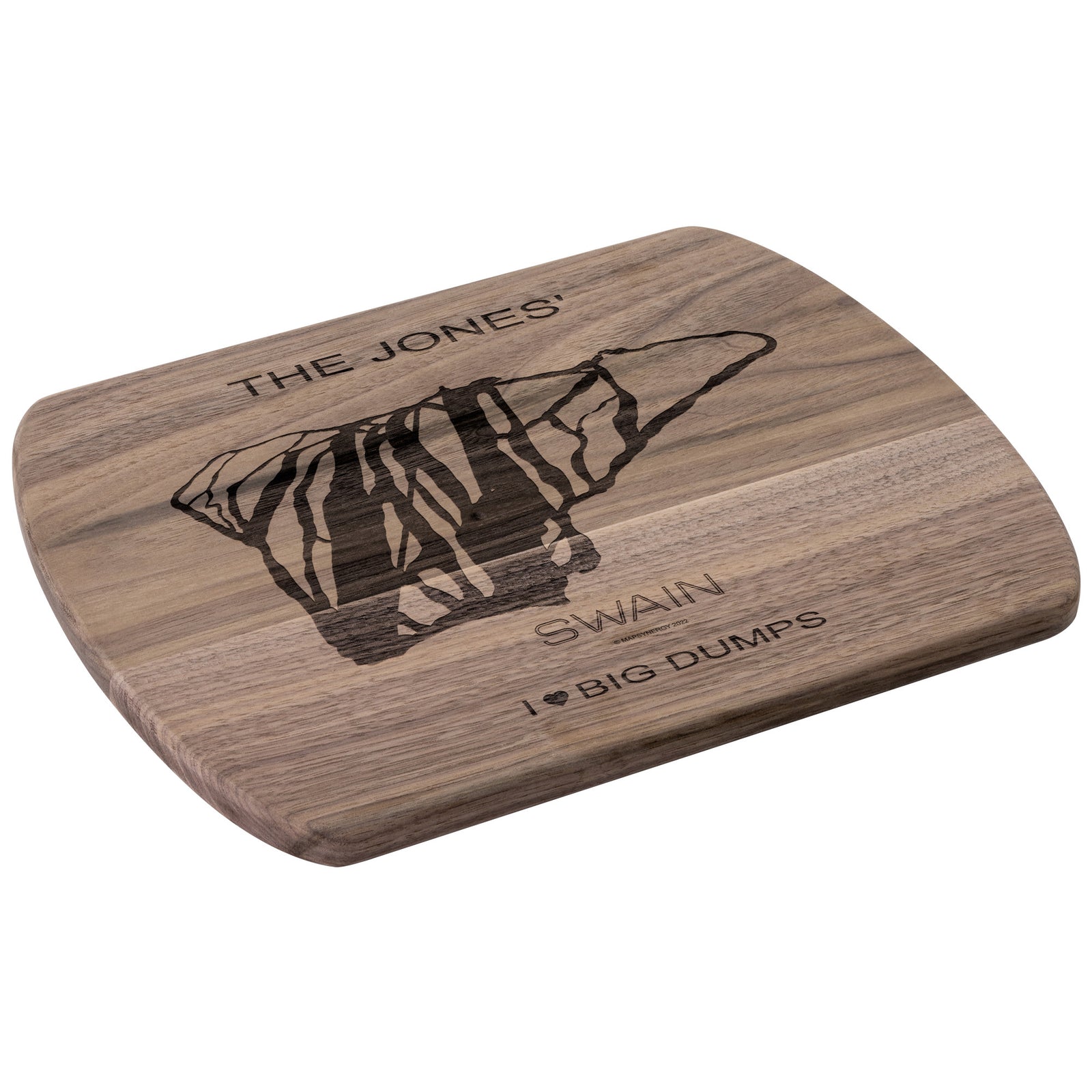 PERSONALIZED SWAIN, NEW YORK SKI TRAIL MAP CUTTING BOARD