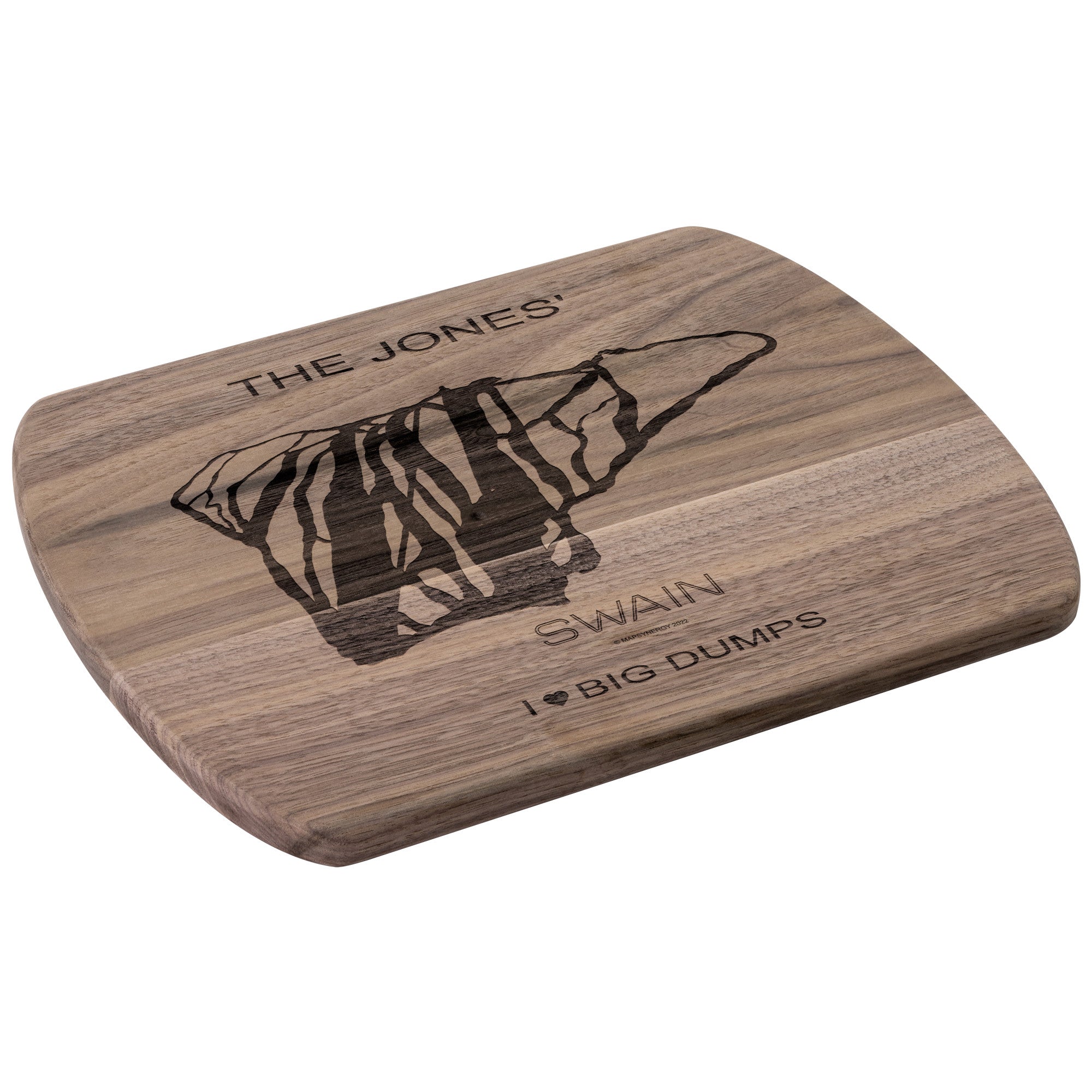PERSONALIZED SWAIN, NEW YORK SKI TRAIL MAP CUTTING BOARD
