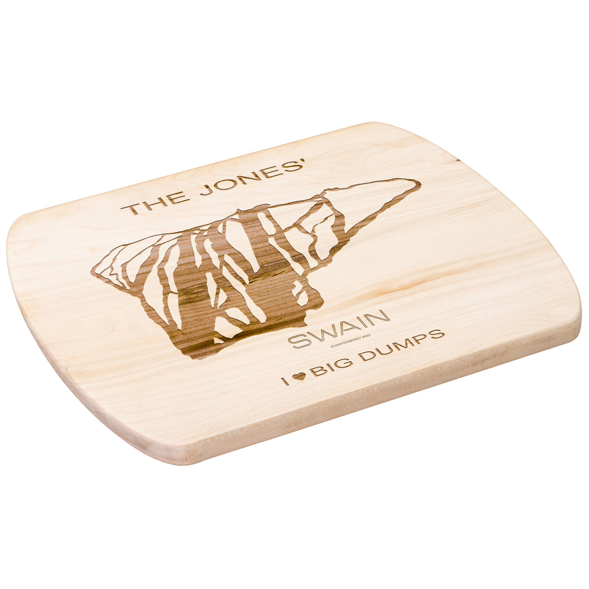 PERSONALIZED SWAIN, NEW YORK SKI TRAIL MAP CUTTING BOARD
