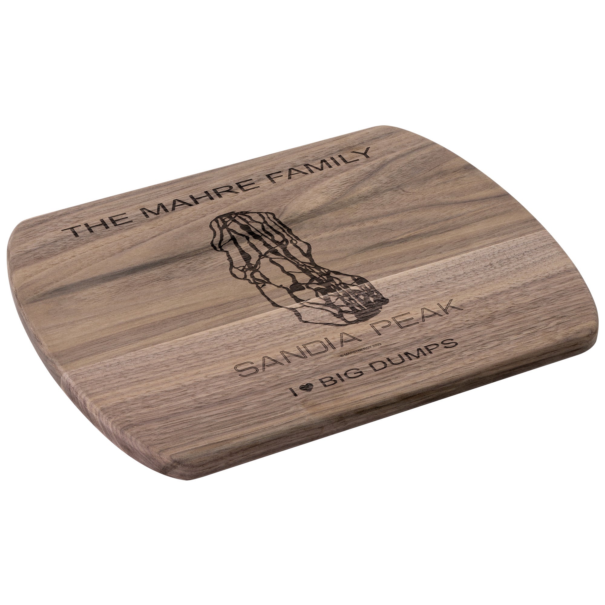 PERSONALIZED Sandia Peak , New Mexico SKI TRAIL MAP CUTTING BOARD