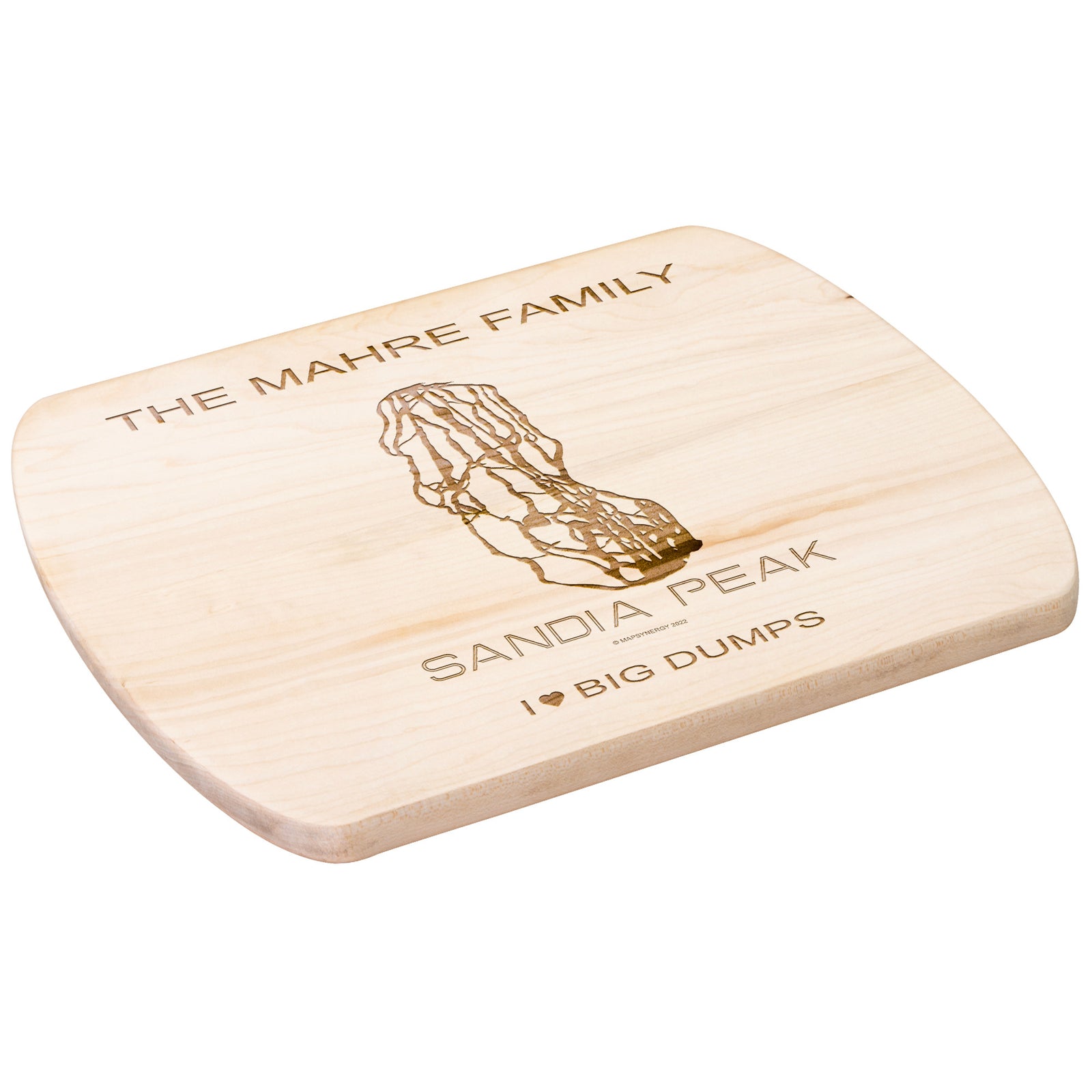 PERSONALIZED Sandia Peak , New Mexico SKI TRAIL MAP CUTTING BOARD