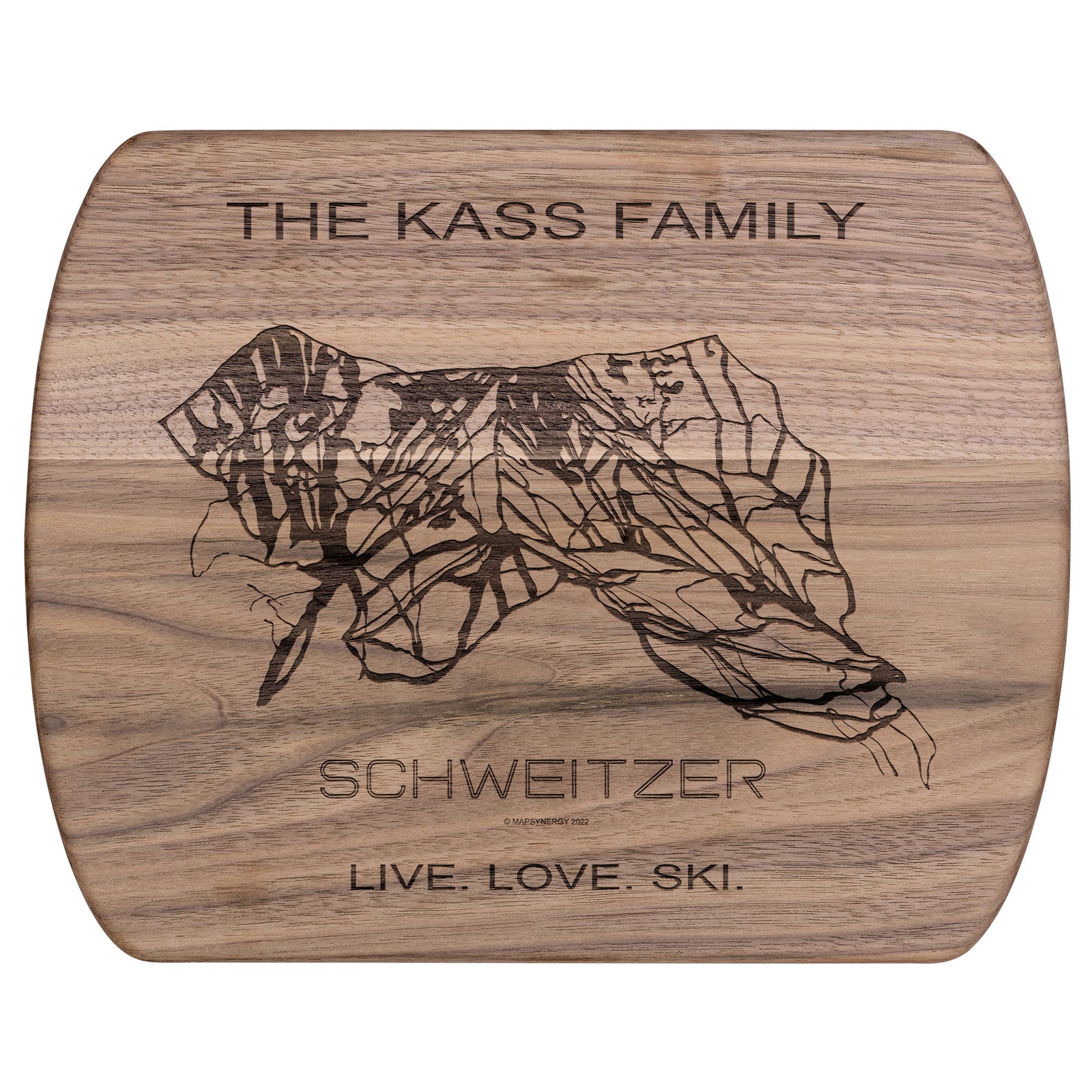 PERSONALIZED Schweitzer, Idaho SKI TRAIL MAP CUTTING BOARD
