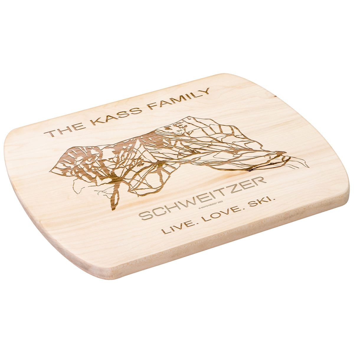 PERSONALIZED Schweitzer, Idaho SKI TRAIL MAP CUTTING BOARD