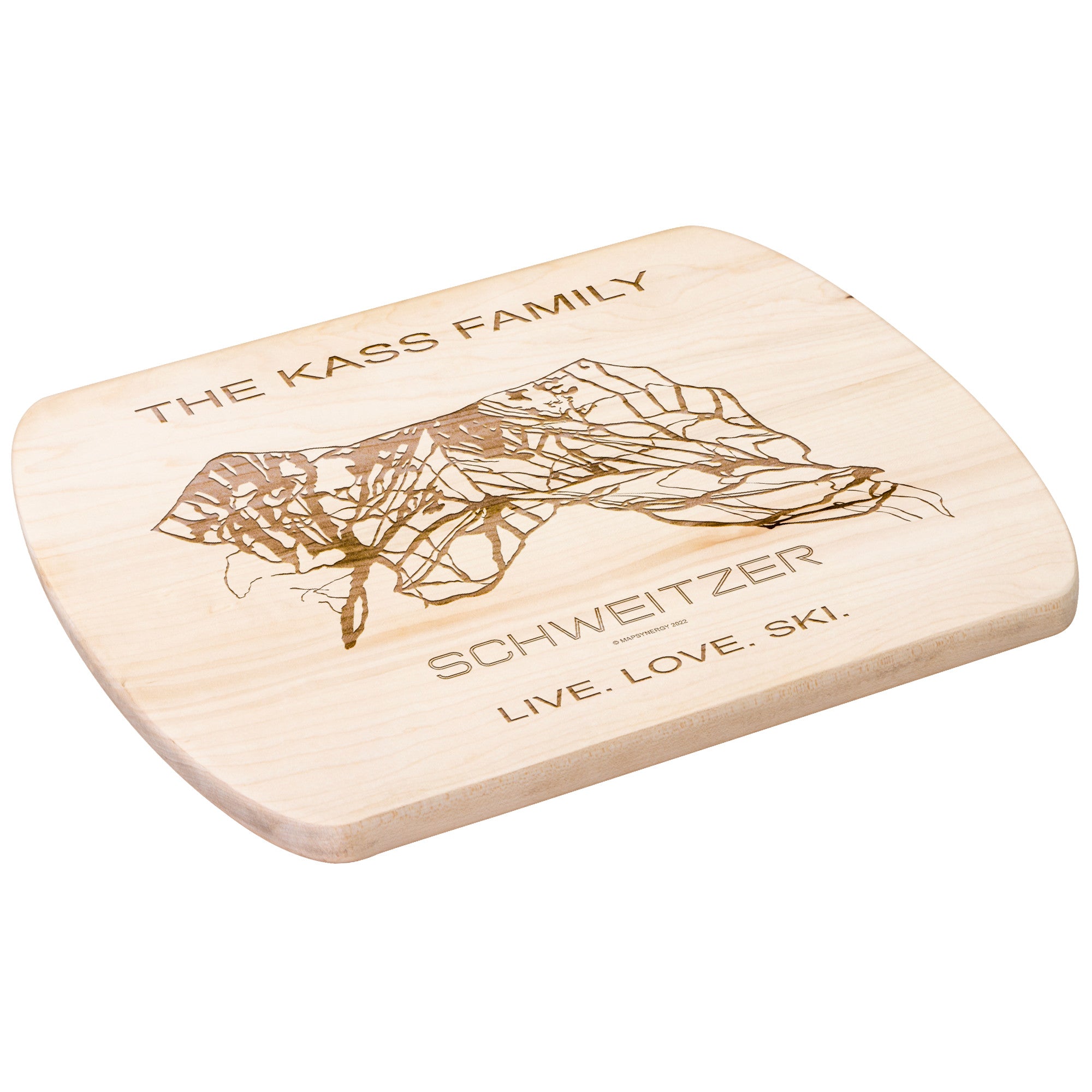 PERSONALIZED Schweitzer, Idaho SKI TRAIL MAP CUTTING BOARD