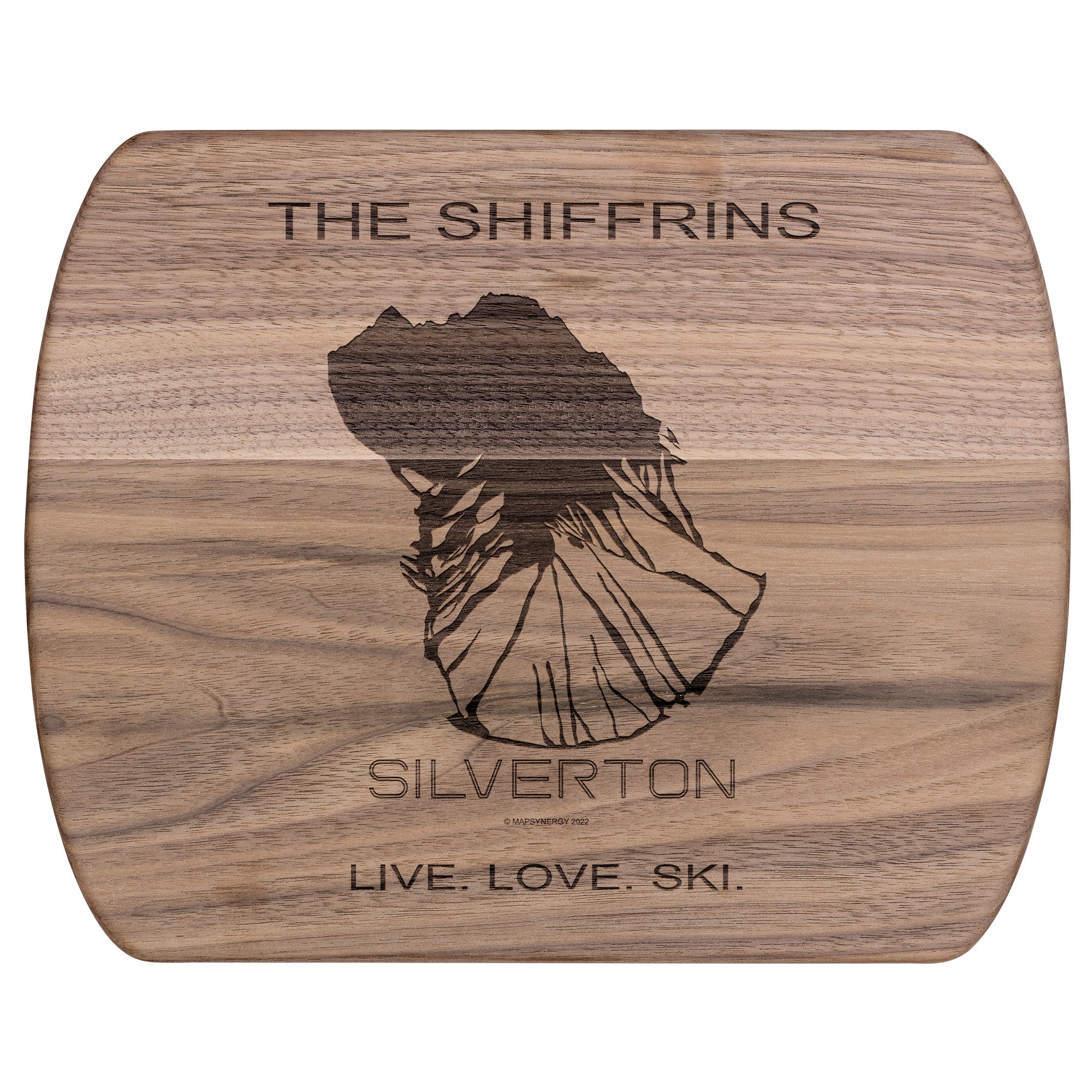 PERSONALIZED Silverton ,Colorado SKI TRAIL MAP CUTTING BOARD