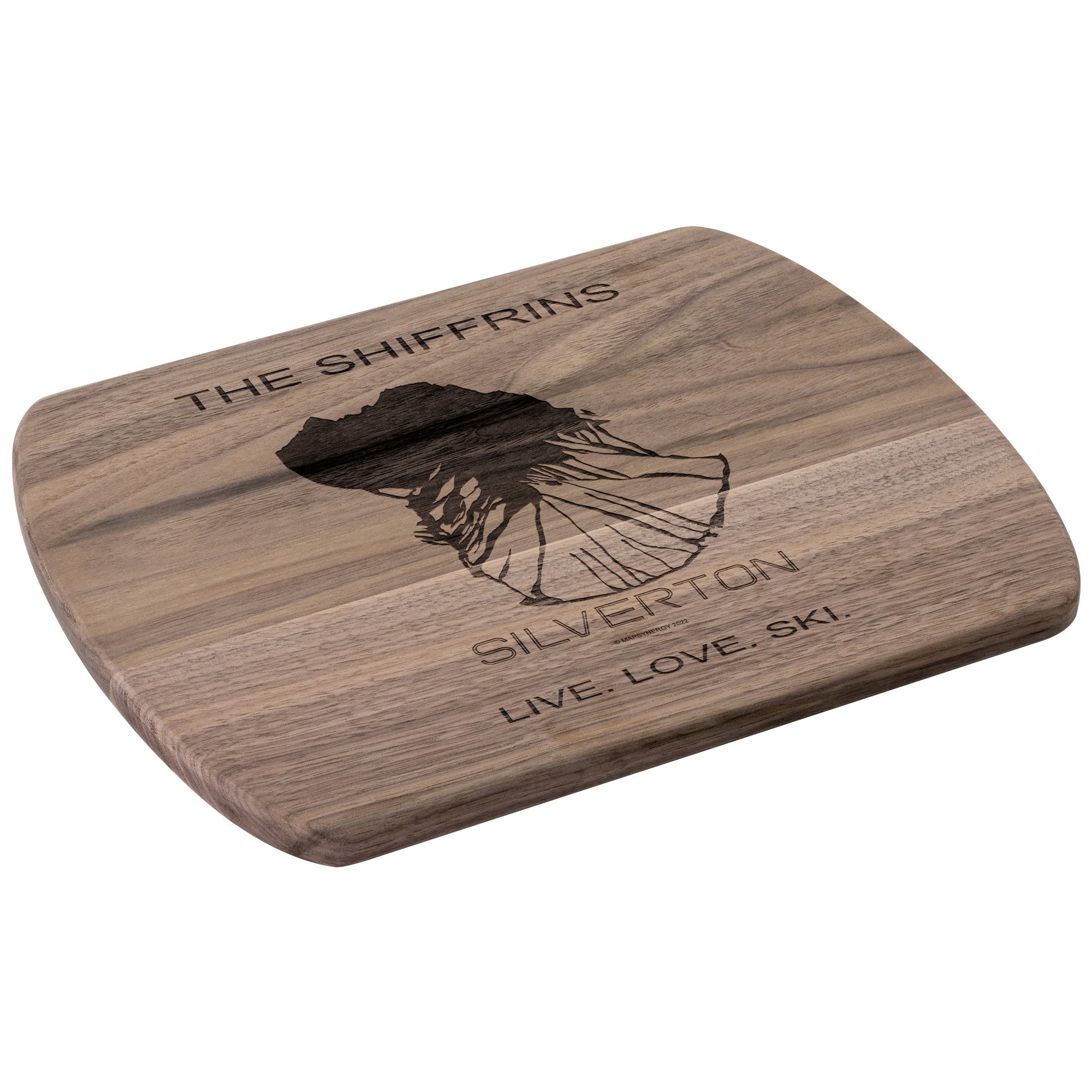 PERSONALIZED Silverton ,Colorado SKI TRAIL MAP CUTTING BOARD