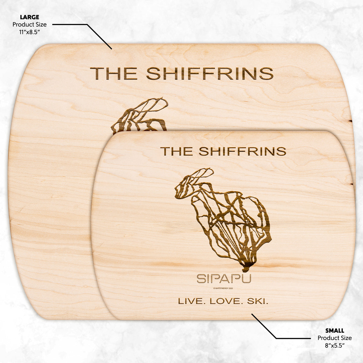 PERSONALIZED Sipapu , New Mexico SKI TRAIL MAP CUTTING BOARD