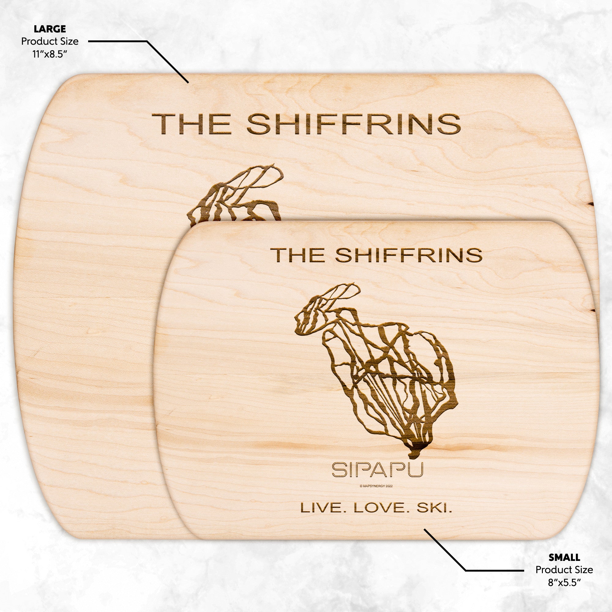 PERSONALIZED Sipapu , New Mexico SKI TRAIL MAP CUTTING BOARD