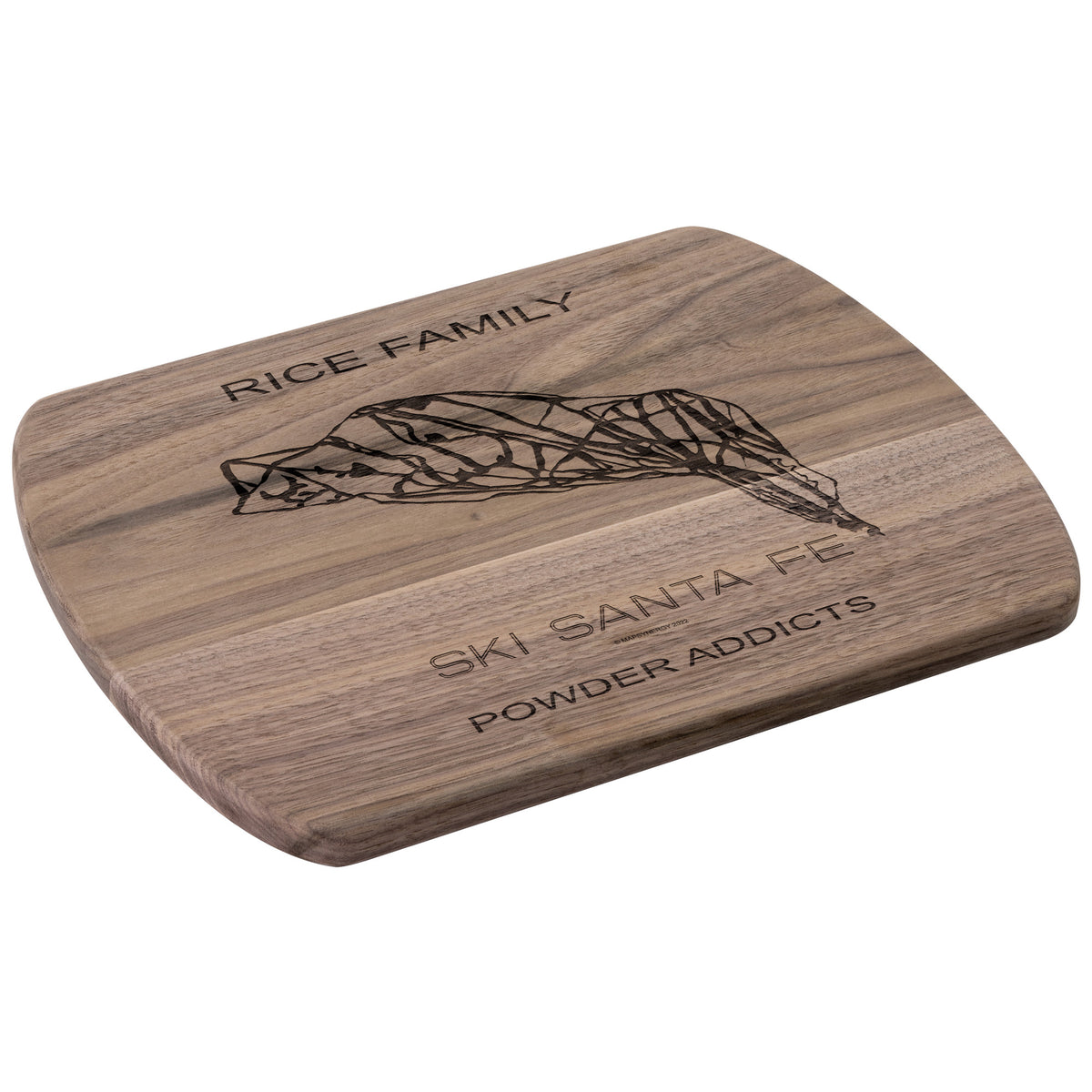 PERSONALIZED Ski Santa Fe , New Mexico SKI TRAIL MAP CUTTING BOARD