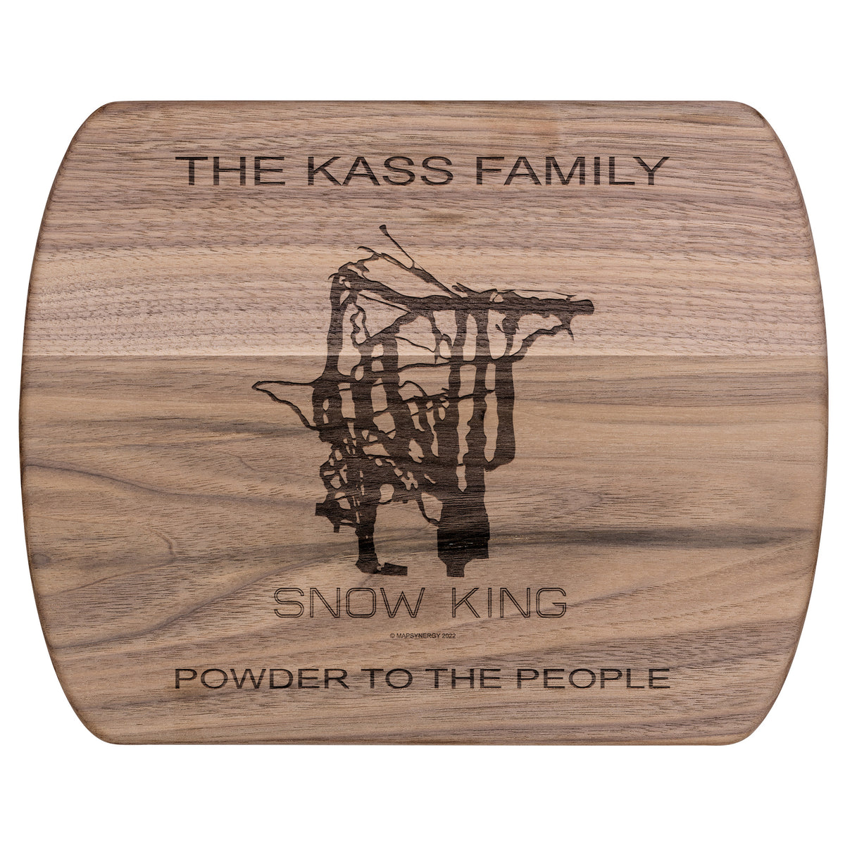 PERSONALIZED Snow King , Wyoming SKI TRAIL MAP CUTTING BOARD