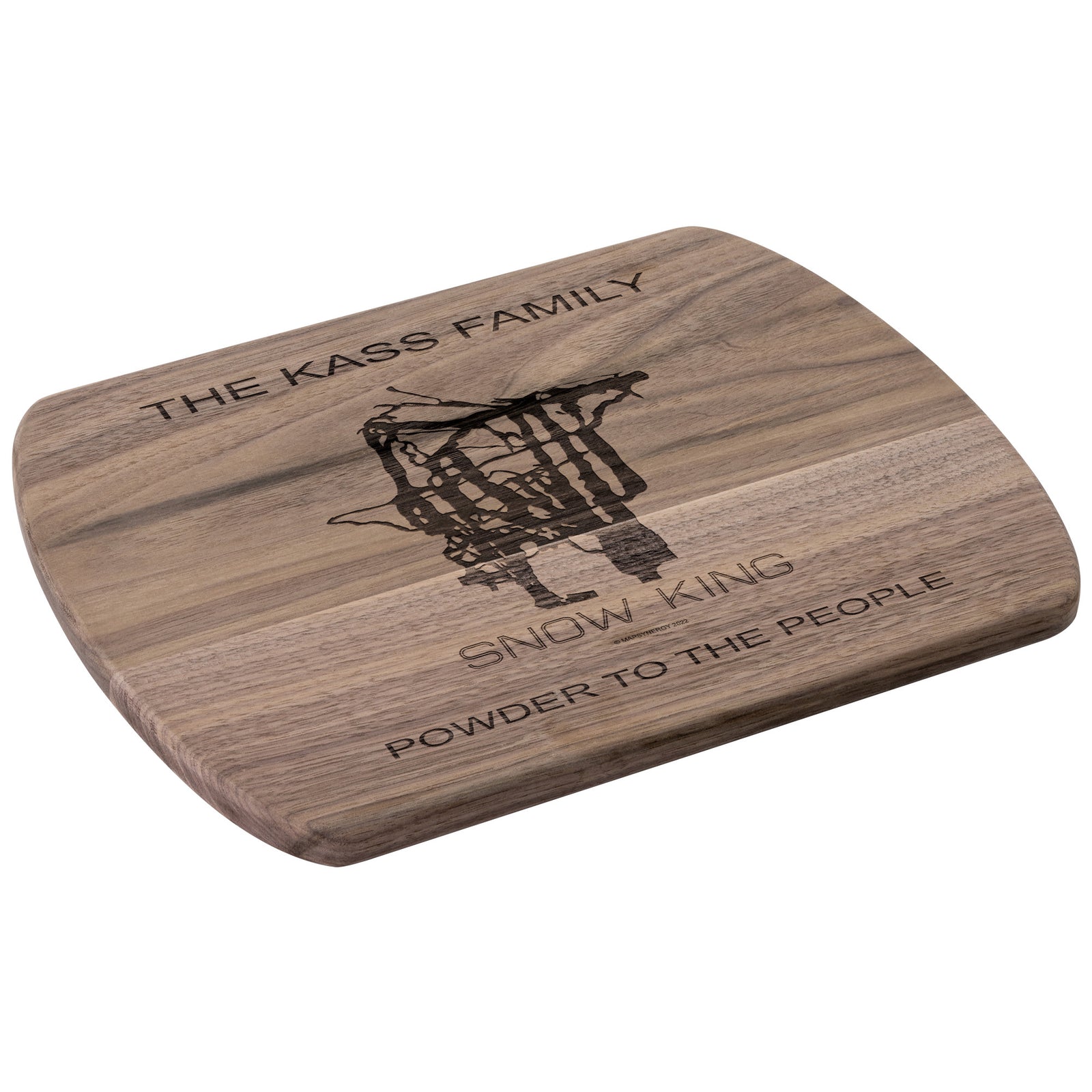PERSONALIZED Snow King , Wyoming SKI TRAIL MAP CUTTING BOARD