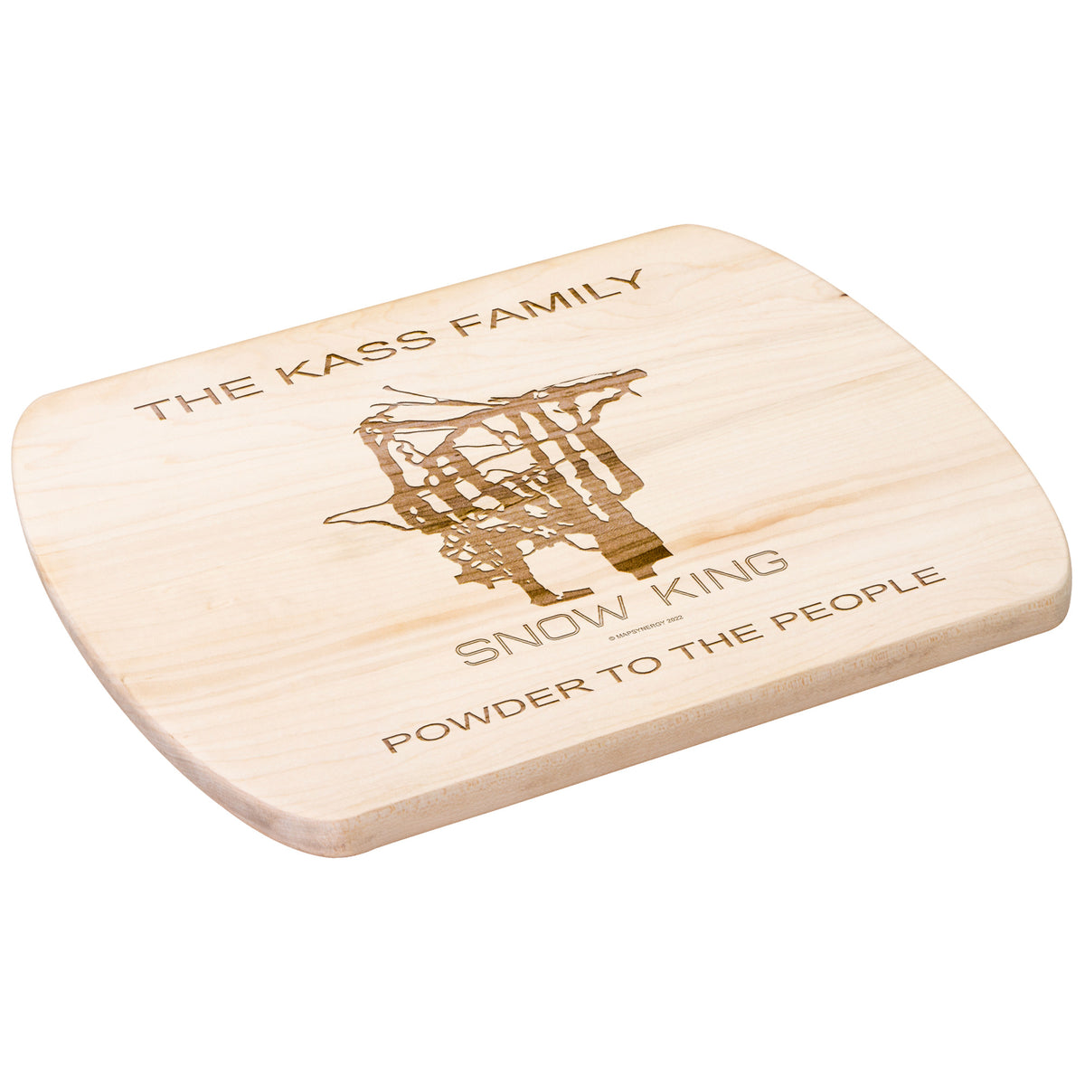 PERSONALIZED Snow King , Wyoming SKI TRAIL MAP CUTTING BOARD