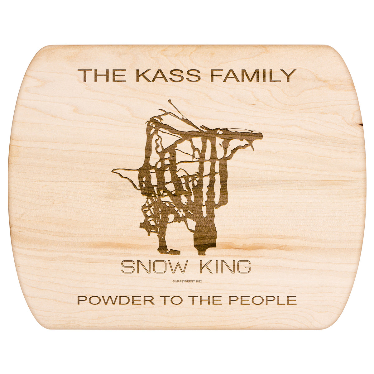 PERSONALIZED Snow King , Wyoming SKI TRAIL MAP CUTTING BOARD