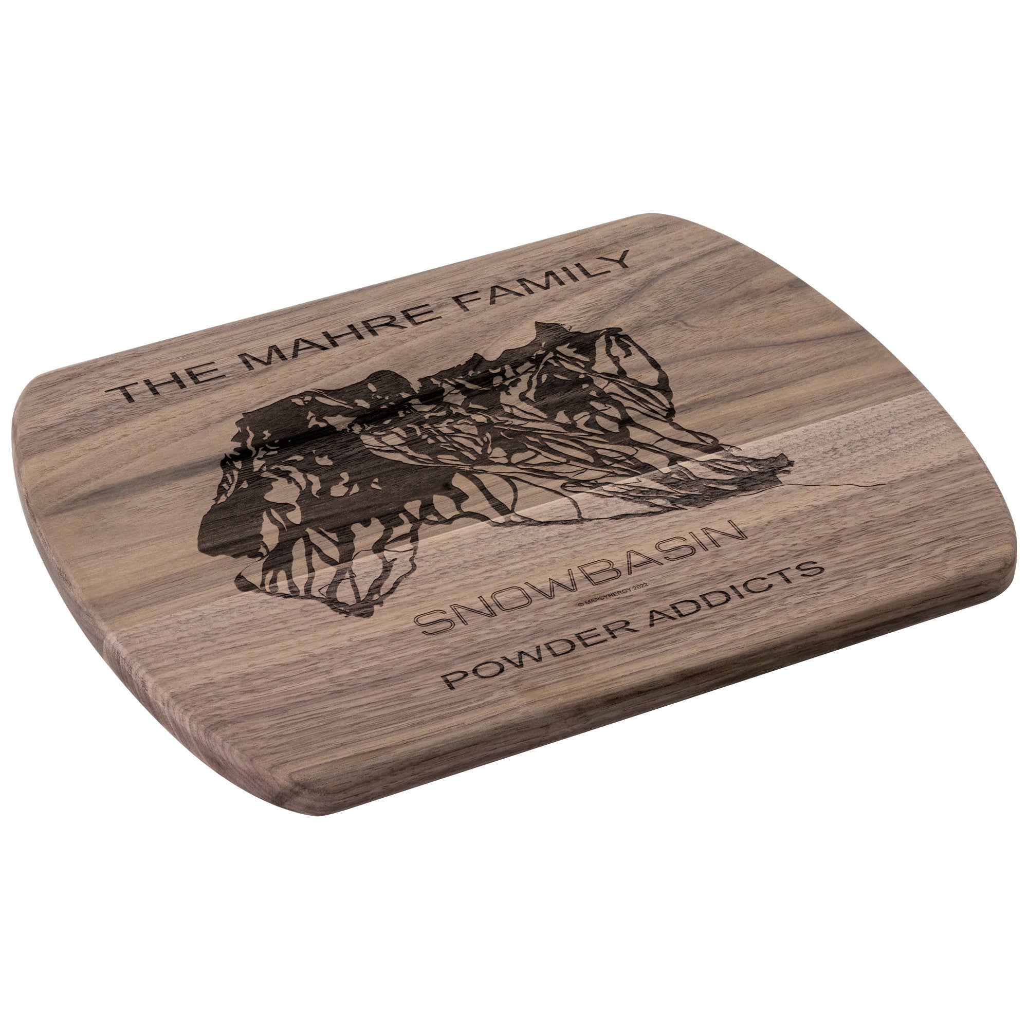 PERSONALIZED Snowbasin ,Utah SKI TRAIL MAP CUTTING BOARD