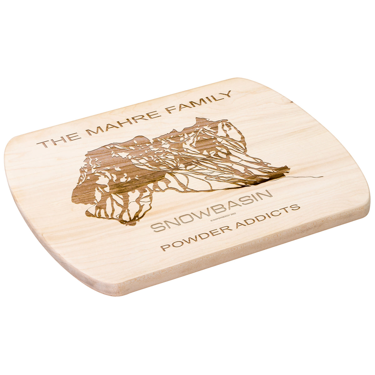 PERSONALIZED Snowbasin ,Utah SKI TRAIL MAP CUTTING BOARD
