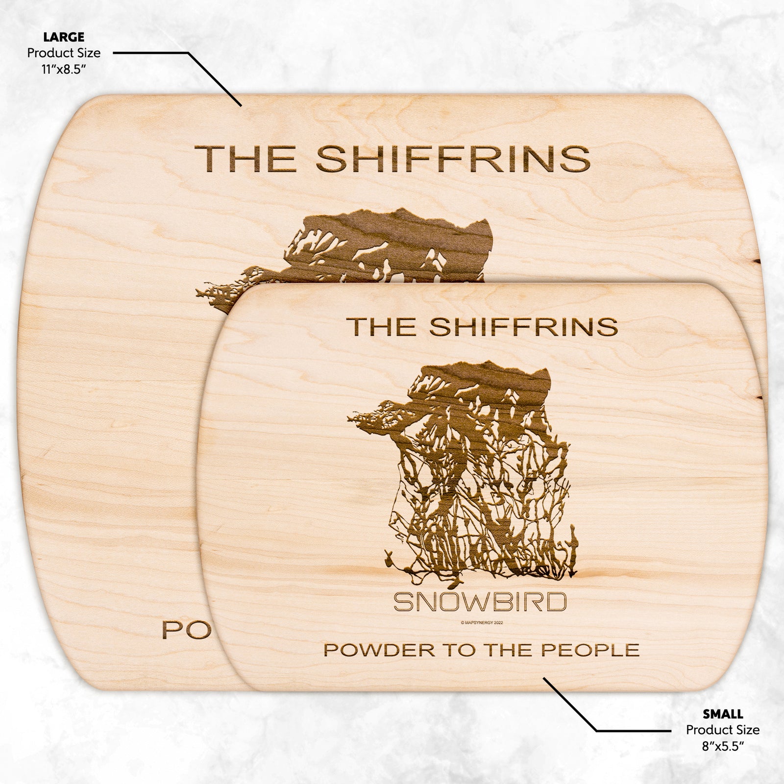 PERSONALIZED Snowbird ,Utah SKI TRAIL MAP CUTTING BOARD