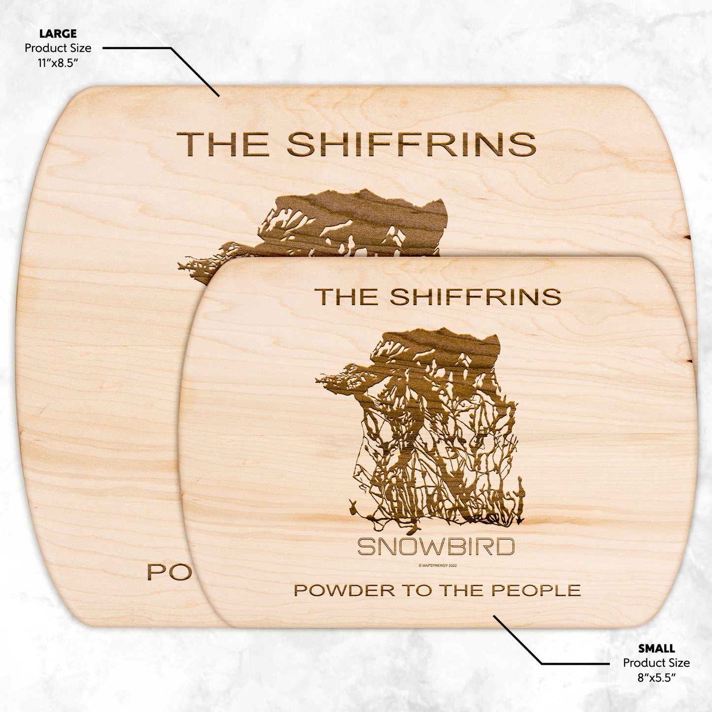 PERSONALIZED Snowbird ,Utah SKI TRAIL MAP CUTTING BOARD