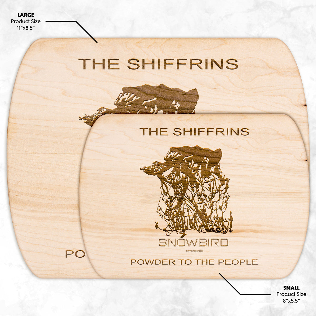 PERSONALIZED Snowbird ,Utah SKI TRAIL MAP CUTTING BOARD