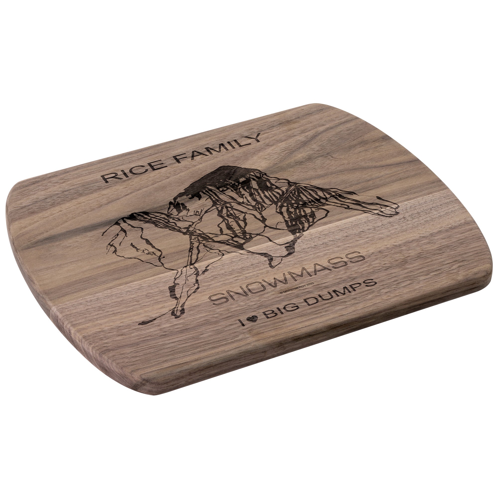 PERSONALIZED Snowmass ,Colorado SKI TRAIL MAP CUTTING BOARD