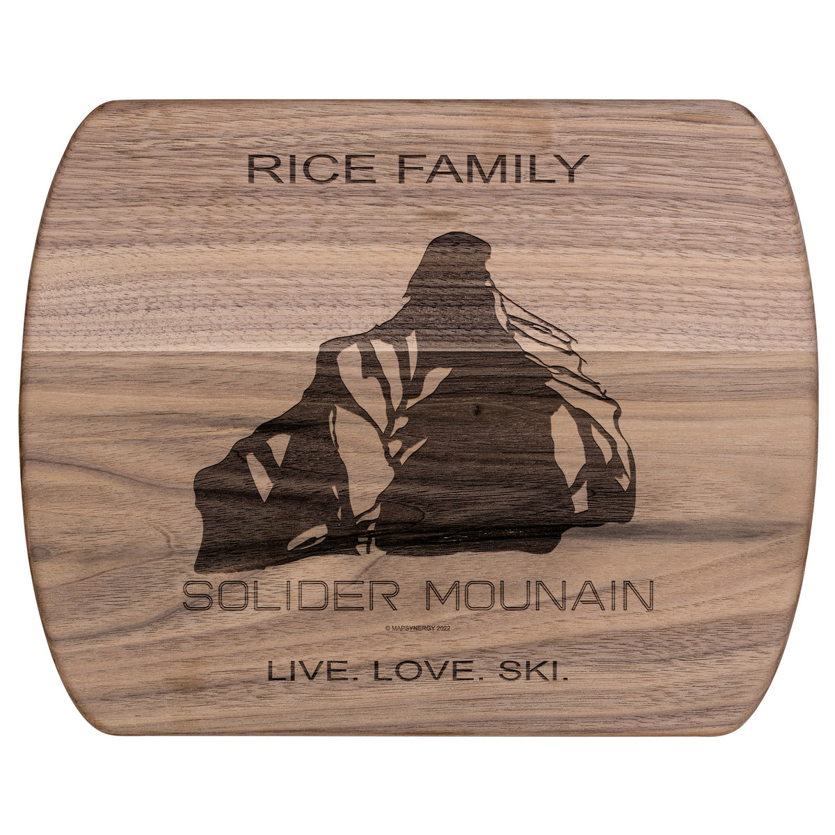 PERSONALIZED Soldier Mountain, Idaho SKI TRAIL MAP CUTTING BOARD