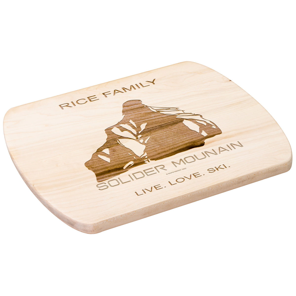 PERSONALIZED Soldier Mountain, Idaho SKI TRAIL MAP CUTTING BOARD